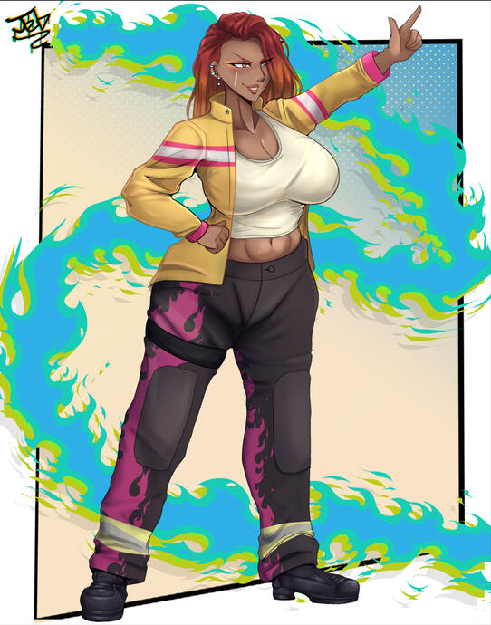 THE FIREGIRL - FULLBODY + FULLCOLOR