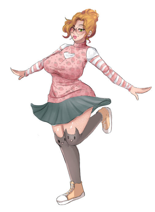 SALLY BLAKE - FULLBODY SKETCH + FULL COLOR